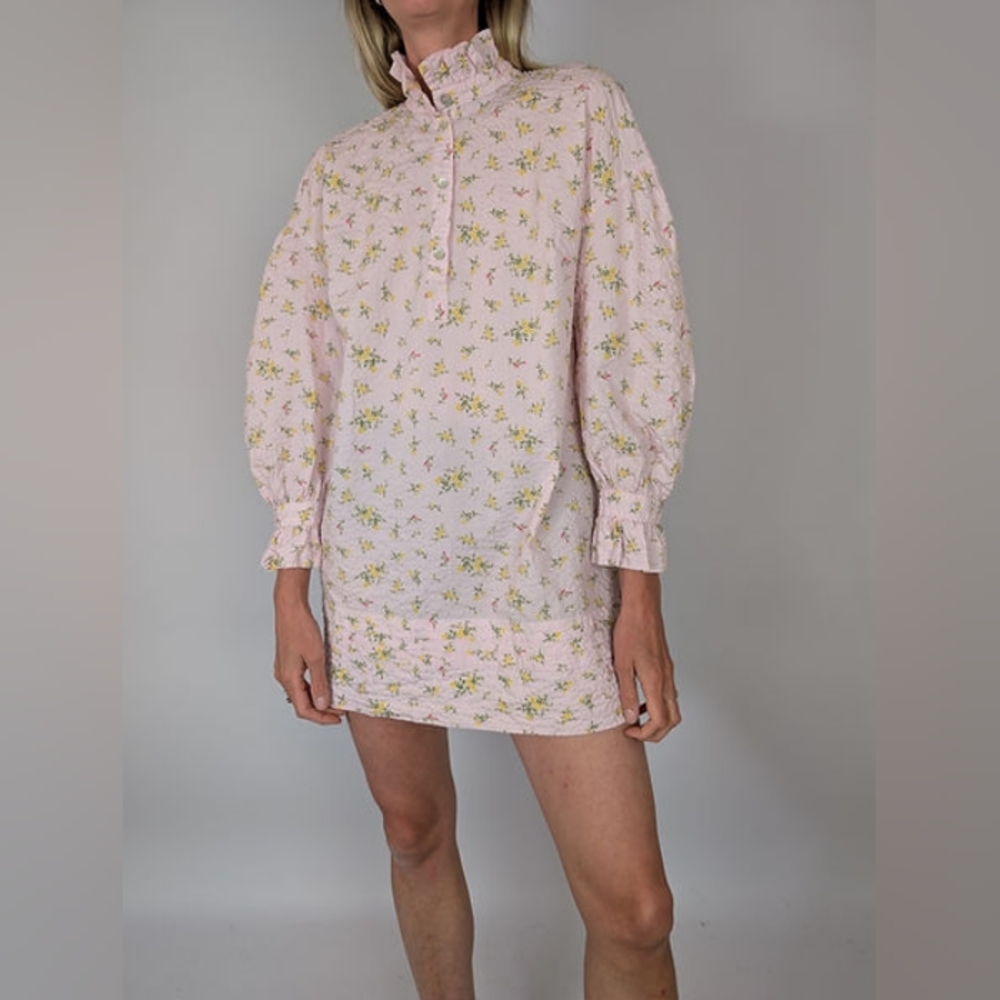 Zara Light Pink Floral Mini Dress